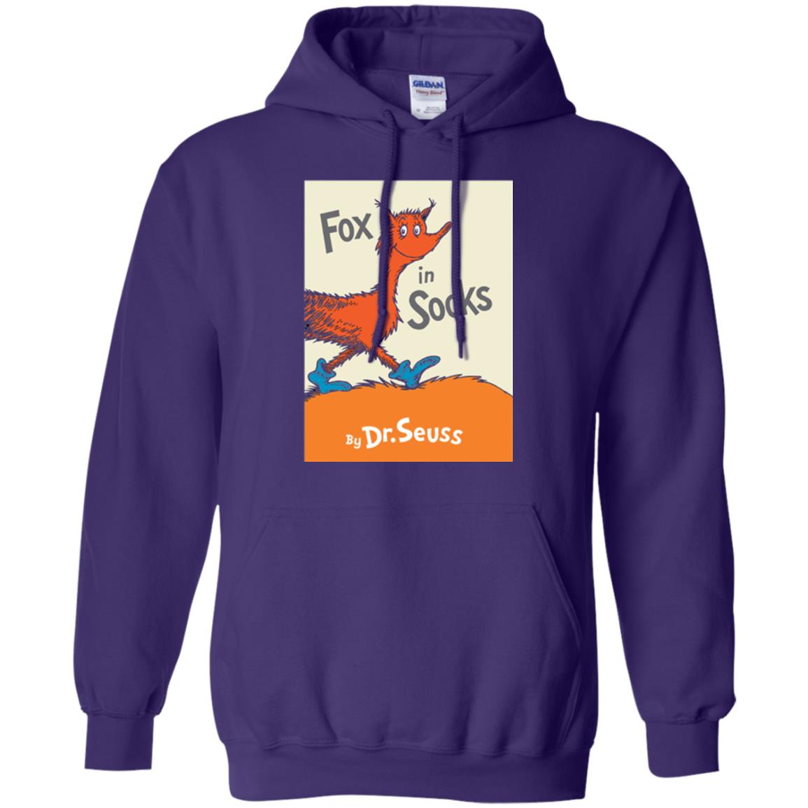 Dr. Seuss Fox In Socks Book Lover T-shirt Purple