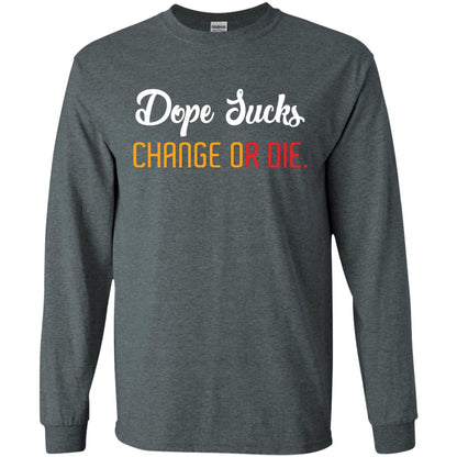 Dope Sucks Change Or Die T-shirt Dark Heather