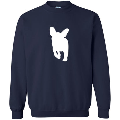 French Bulldog T-shirt White Silhouette Of Puppy Navy