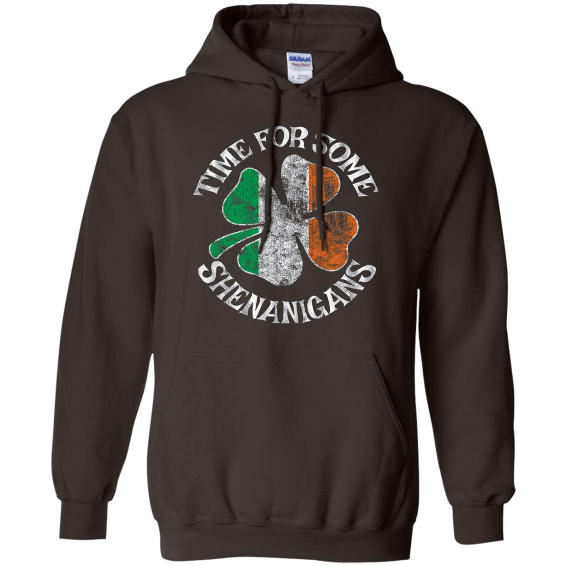 Time For Some Shenanigans St. Patrick_s Day T-shirt Dark Chocolate
