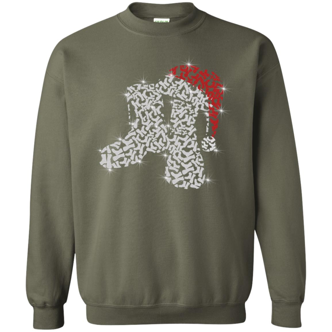 Veteran Boot With Santa Hat Merry Christmas Gift Shirt For Mens Womens Military Green