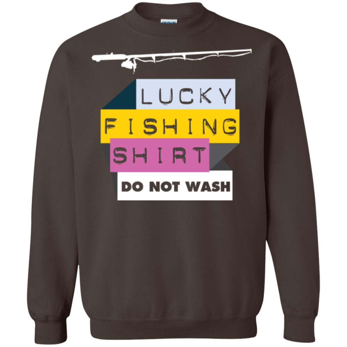 Fisherman T-shirt Lucky Fishing Shirt Do Not Wash Dark Chocolate