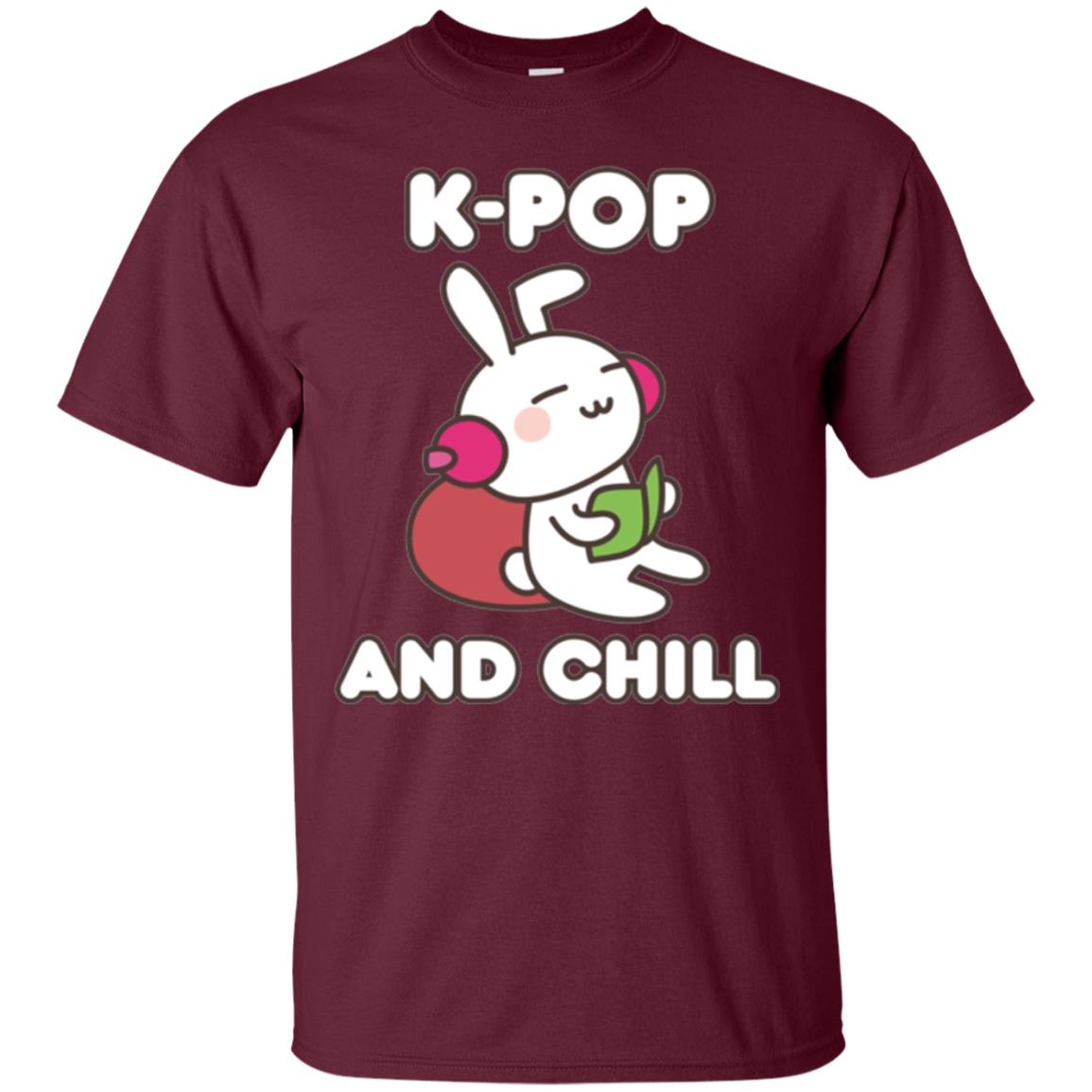 K-pop T-shirt K-pop And Chill Maroon