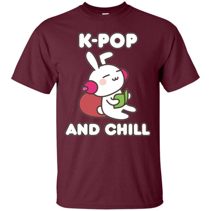 K-pop T-shirt K-pop And Chill Maroon