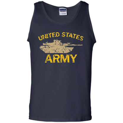United States Army M1a2 Abrams Tusk Tank Grunge T-shirt Navy