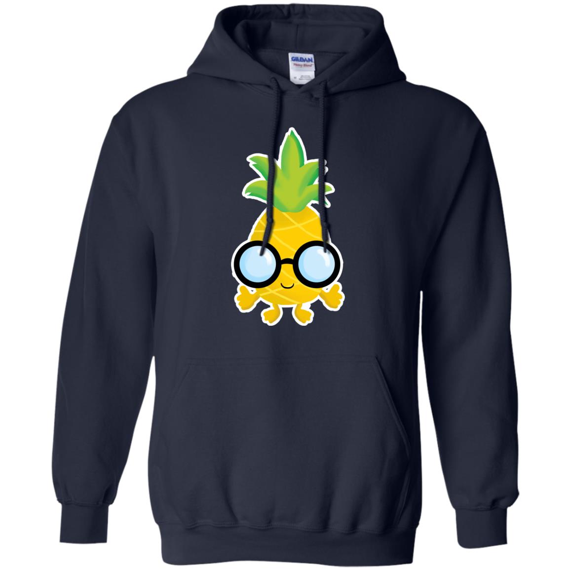 Funny Pineapple With Glasses For Boys Mens Shirt Navy