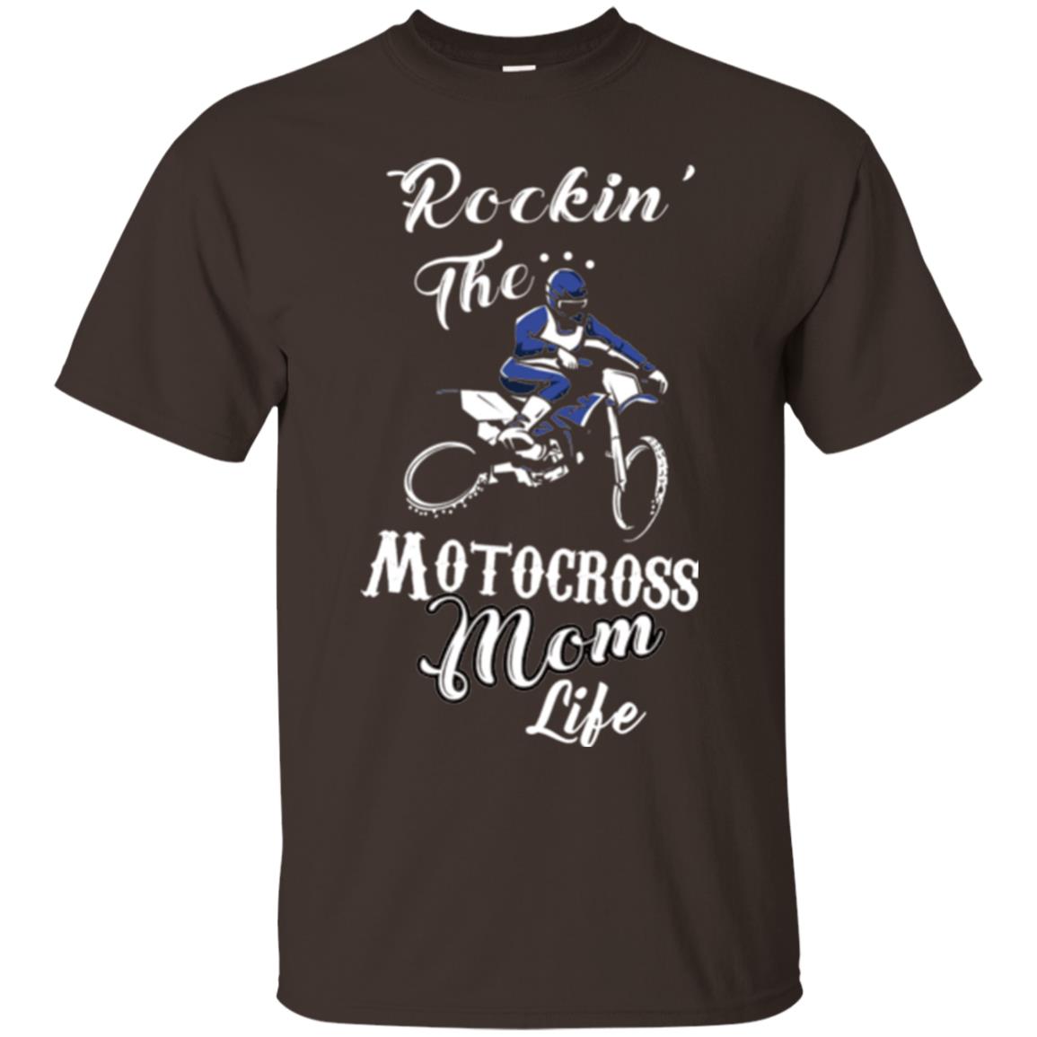 Rocking The Motocross Mom Life Mommy T-shirt Dark Chocolate