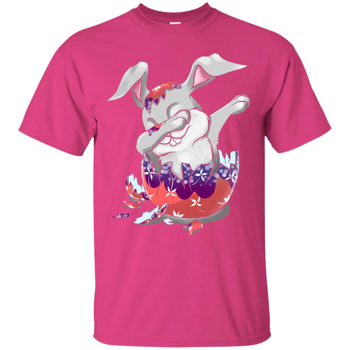 Funny Dabbing Bunny T-shirt For Kids Easter Gift Heliconia