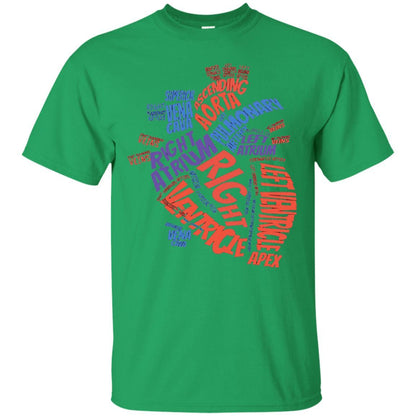 Anatomical Heart T-shirt Irish Green