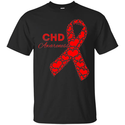 Chd Congenital Heart Defect Awareness T-shirt National Wear Red Black