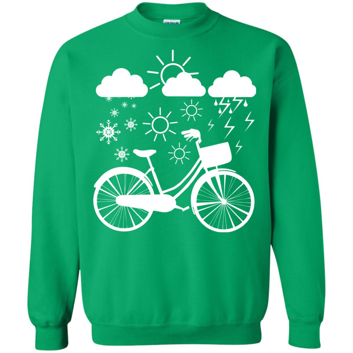 Bicycle All Weather Cyclist T-shirt For Bicycle Lover Irish Green