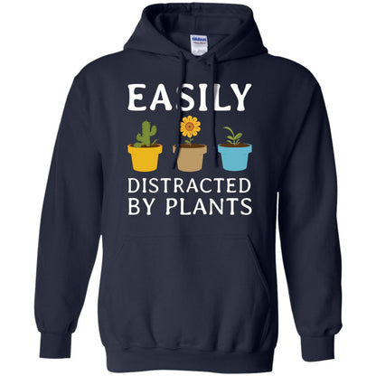Easily Distracted By Plants Gardener Shirt Navy