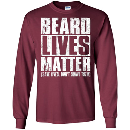Beared Men T-shirt Beared Lives Matter Maroon
