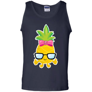 Funny Pineapple With Glasses For Girls Womens ShirtG220 Gildan 100% Cotton Tank Top