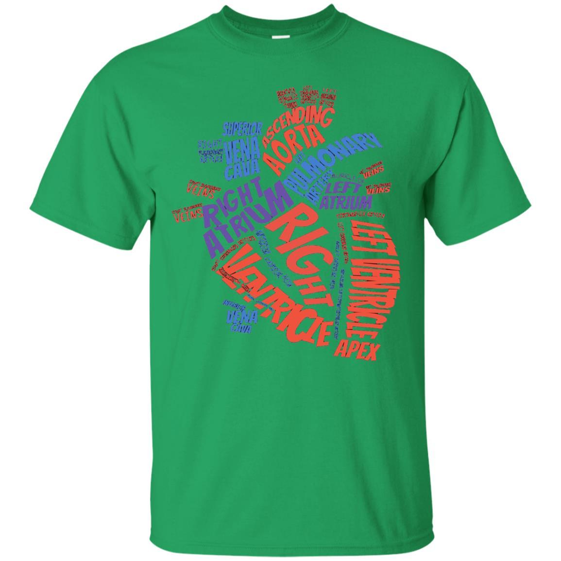 Anatomical Heart T-shirt Irish Green