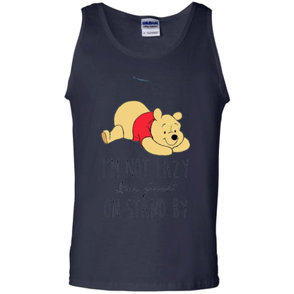 Bear Lover T -shirt I_m Not Lazy I_m Just On Stand By Navy