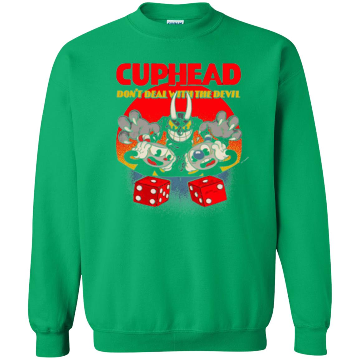 Gamer T-shirt Cuphead Don_t Deal With The Devil Irish Green