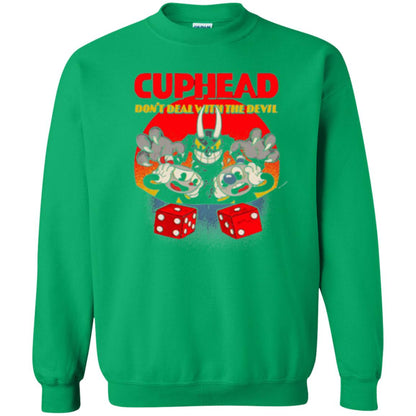 Gamer T-shirt Cuphead Don_t Deal With The Devil Irish Green