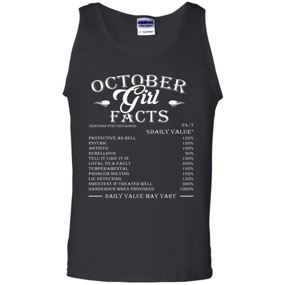 October Girl Facts Facts T-shirt Black