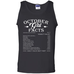 October Girl Facts Facts T-shirtG220 Gildan 100% Cotton Tank Top