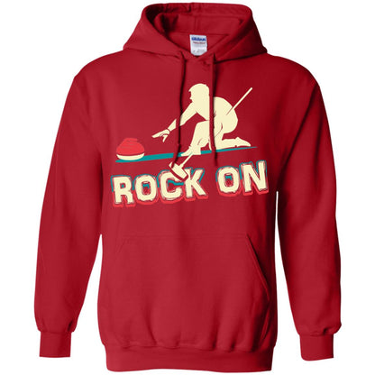 Curling Winter Lover T-shirt Rock On Curling Winter Sports Red