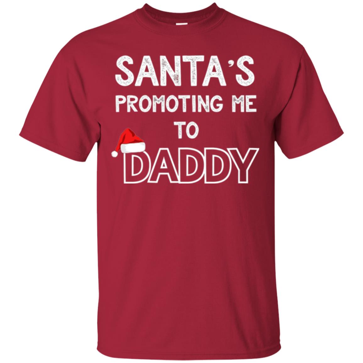 Pregnancy Announcement T-shirt Santa Promoting Me To Daddy Cardinal