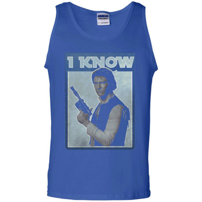 Film T-shirt Han Solo Iconic Unscripted I Know Graphic Royal