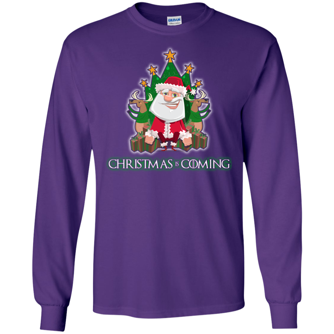 Christmas Is Coming T-shirt Purple