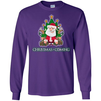 Christmas Is Coming T-shirt Purple