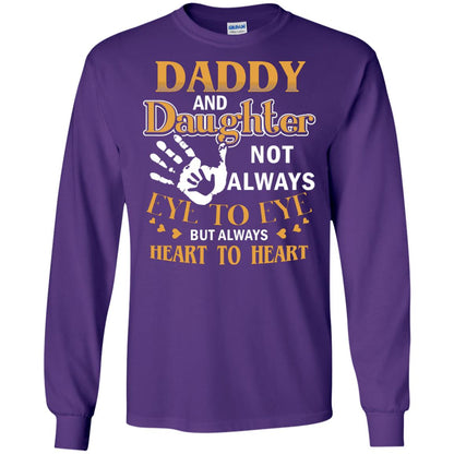 Daddy And Daughter Not Always Eye To Eye But Always Heart To Heart Purple