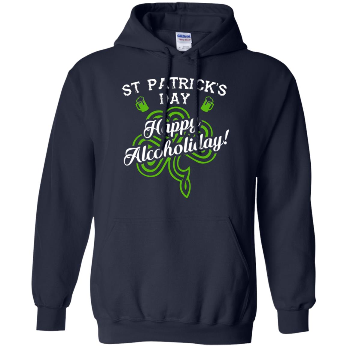 St. Patrick's Day T-shirt Happy Alcoholiday Navy