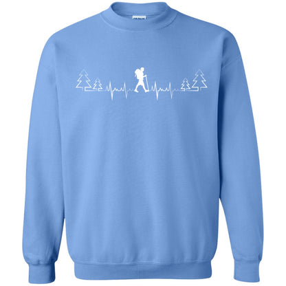 Heart Beat Hiking Lovers Shirt Carolina Blue