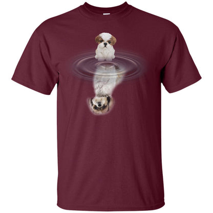 Little Shih Tzus And Big Shadow Shirt Maroon