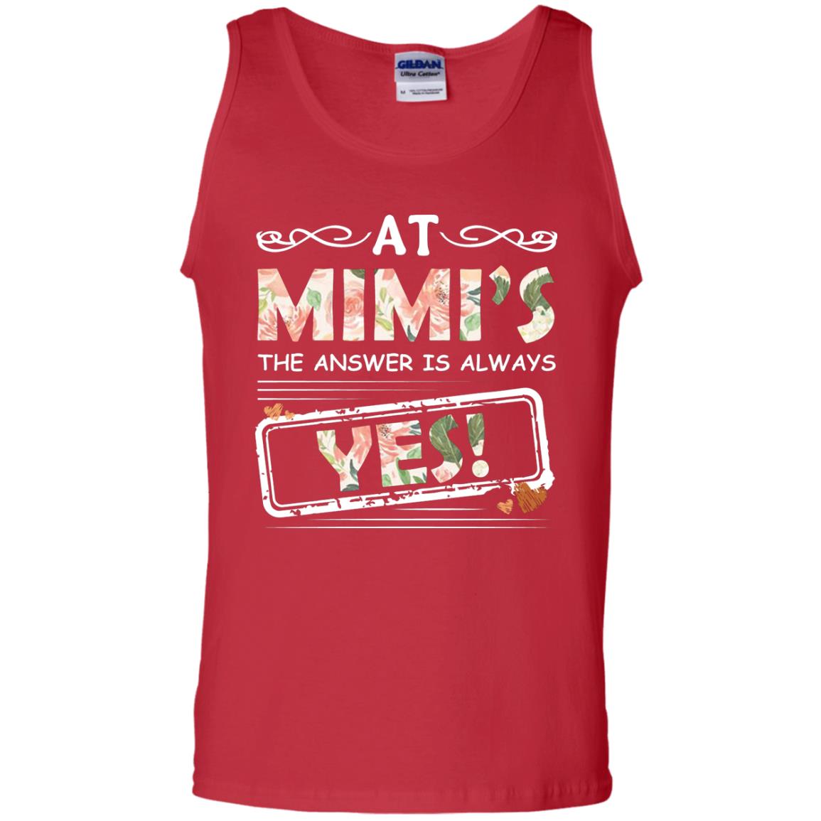 At Mimi_s The Answer Is Always Yes Mimi Shirt For Grandkids Red