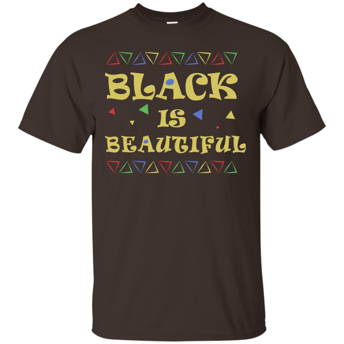 African American T-shirt Black Is Beautiful Dark Chocolate