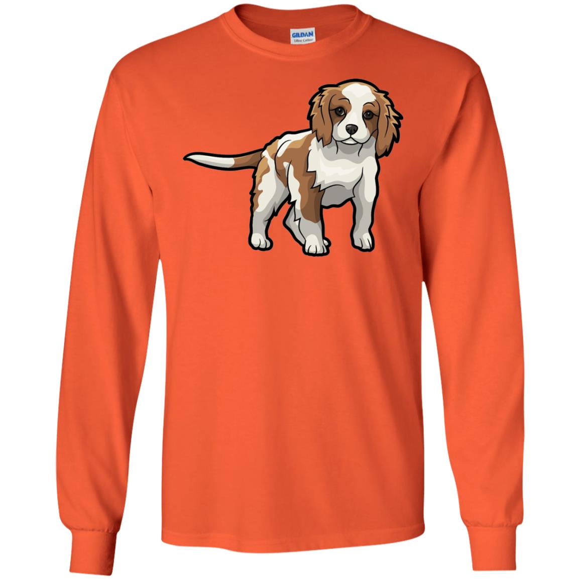 Cute Blenheim Cavalier King Charles Spaniel T-shirt Orange