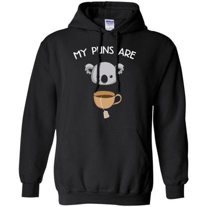 Animal Puns T-shirt My Puns Are Koala Tea Black
