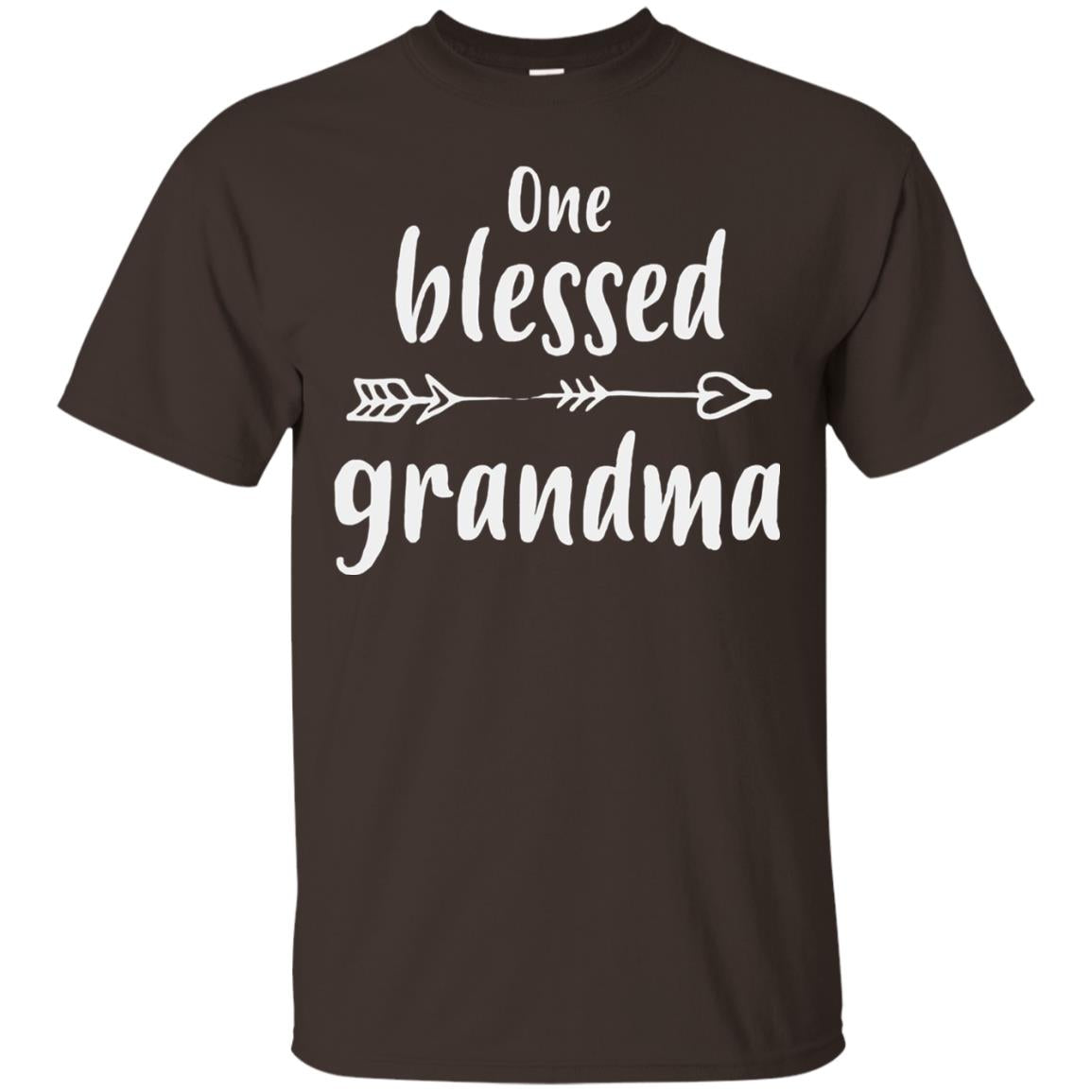One Blessed Grandma Mothers Day Nana T-shirt Dark Chocolate