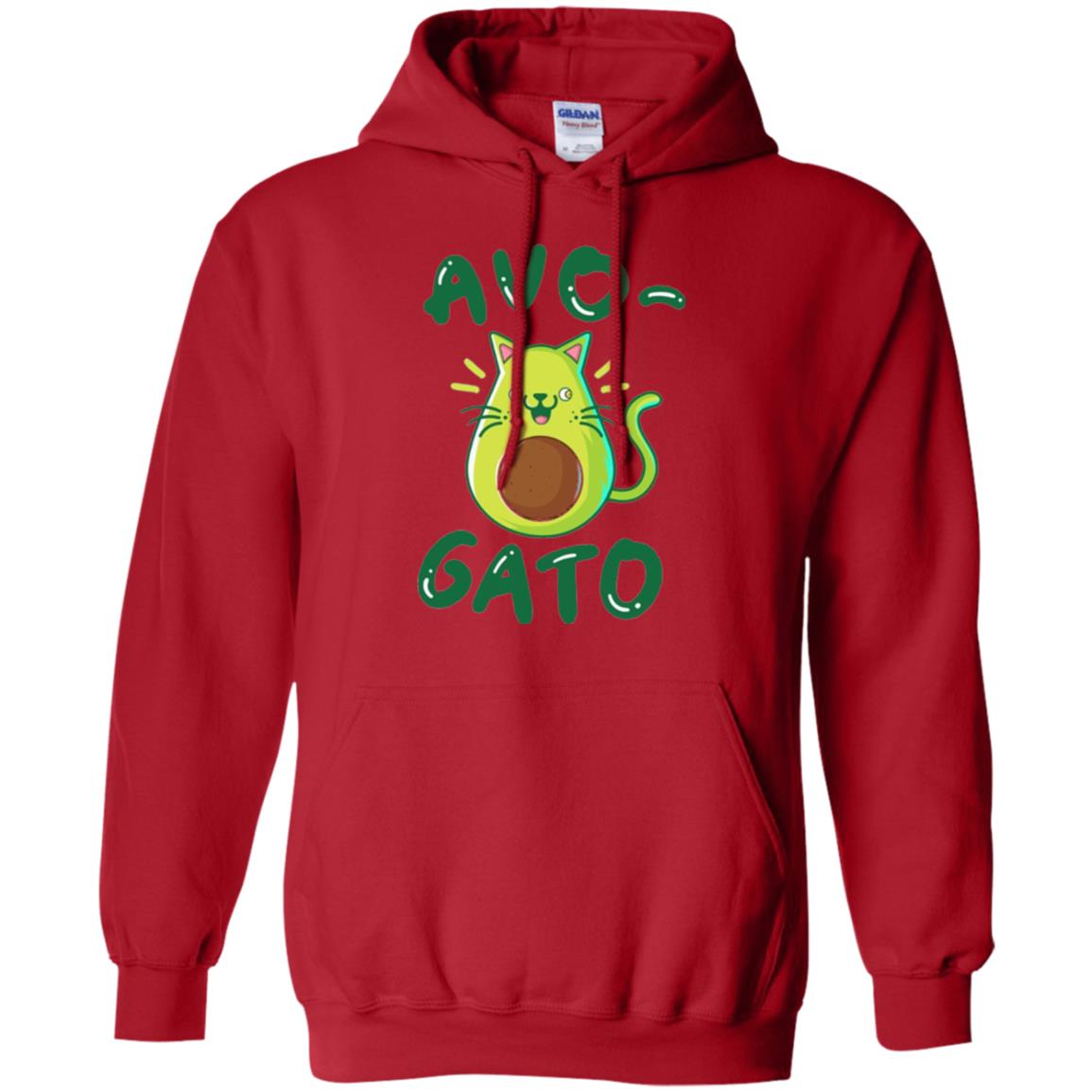 Cat Lovers T-shirt Avocado Avogato Red