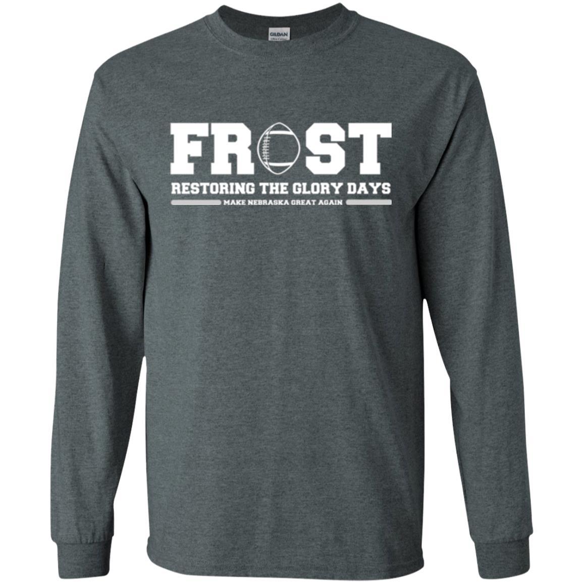 Football T-shirt Scott Frost 2018 Make Nebraska Dark Heather