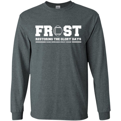 Football T-shirt Scott Frost 2018 Make Nebraska Dark Heather