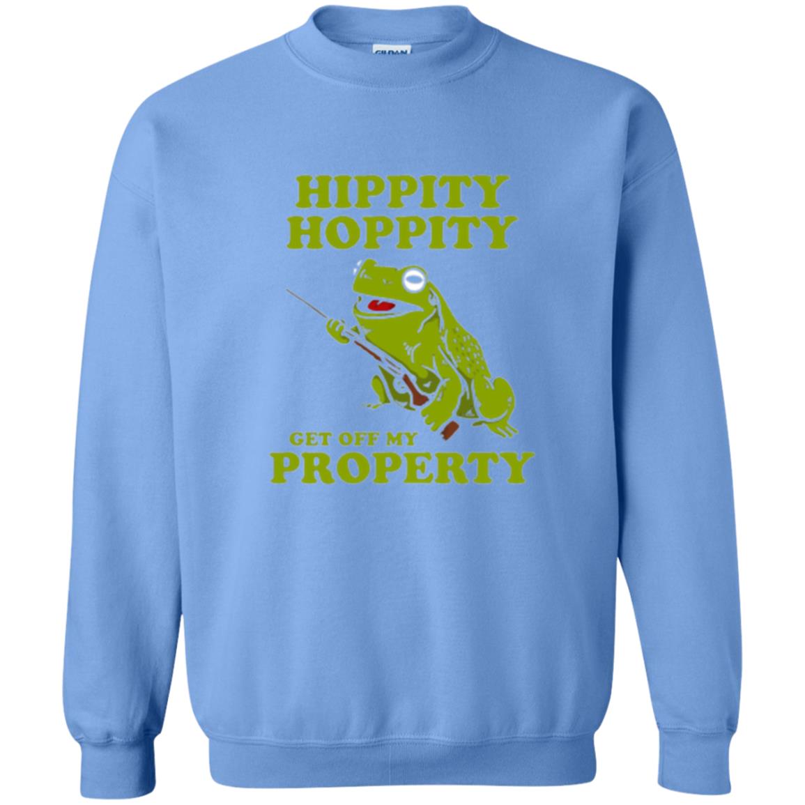Frog Lover T-shirt Hippity Hoppity Get Off My Property Carolina Blue