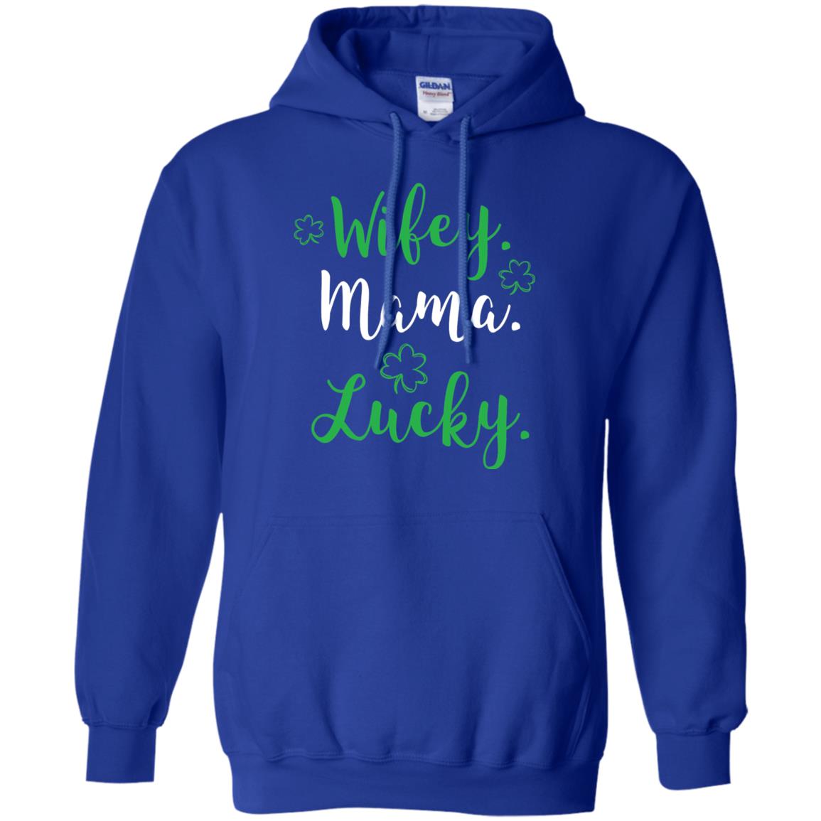 Wifey Mama Lucky Mom St Patricks Day T-shirt Royal