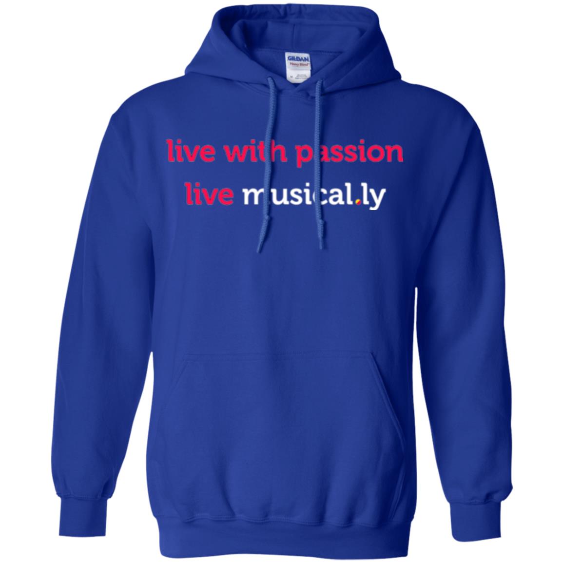 Music Lover T-shirt Live With Passion Live Musical.ly Royal