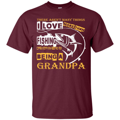 But One Of Them Is Being A Grandpa Papa T-shirt Maroon
