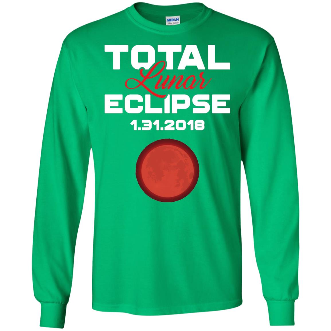 Eclipse January 31st 2018 Total Lunar Eclipse T-shirt Blood Moon Irish Green