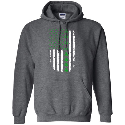 St. Patrick's Day T-shirt Irish American Flag T-shirt Dark Heather