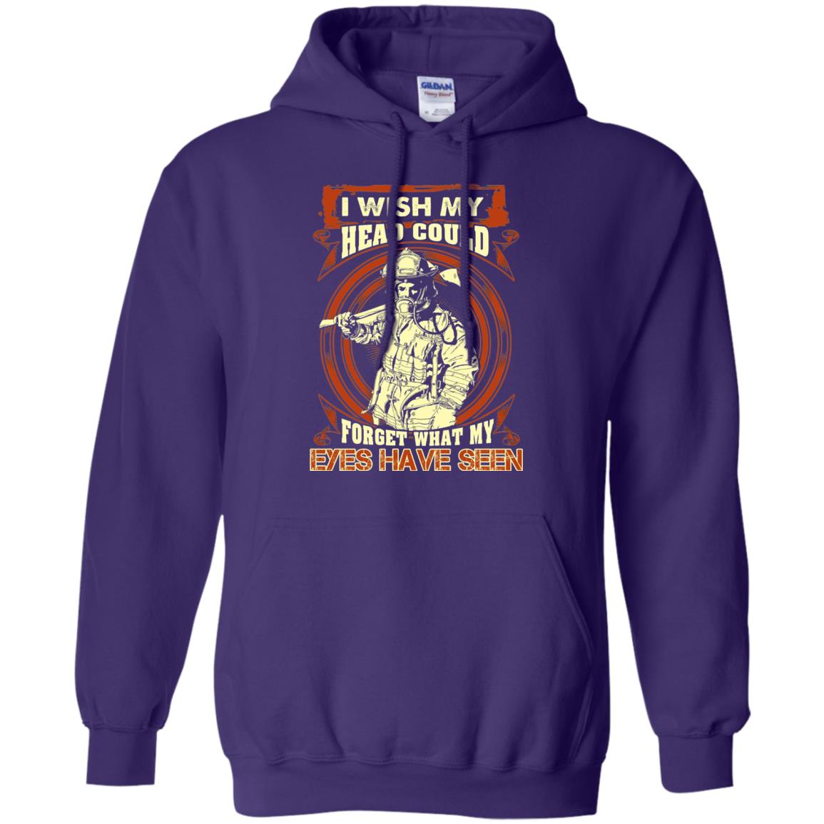 Firefighter Shirt I Wish My Head Could Forget What My Eyes Have Seen Purple