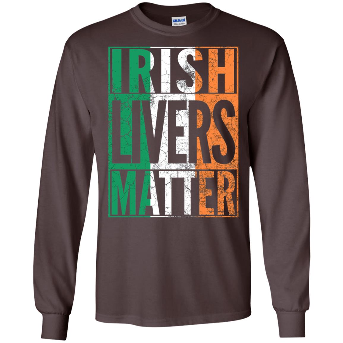 Irish Livers Matter St. Patrick_s Day T-shirt Dark Chocolate