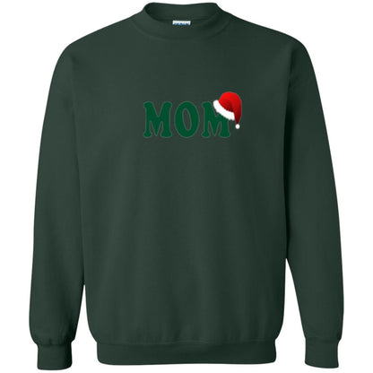 Christmas T-shirt Mom Santa Forest Green